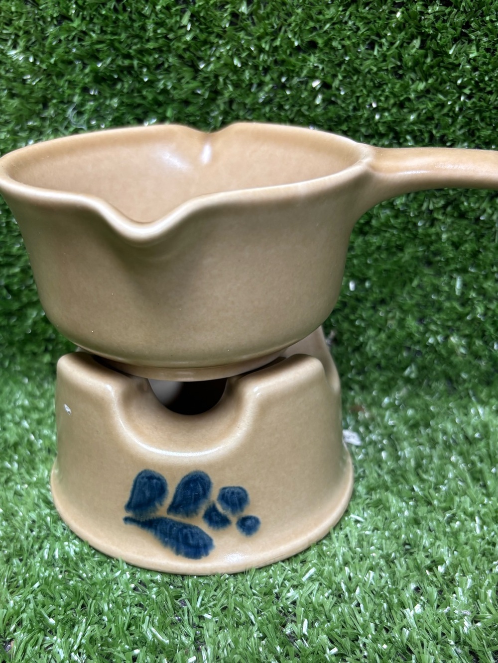 Vintage Pfaltzgraff Folk Art Stoneware Butter Warmer